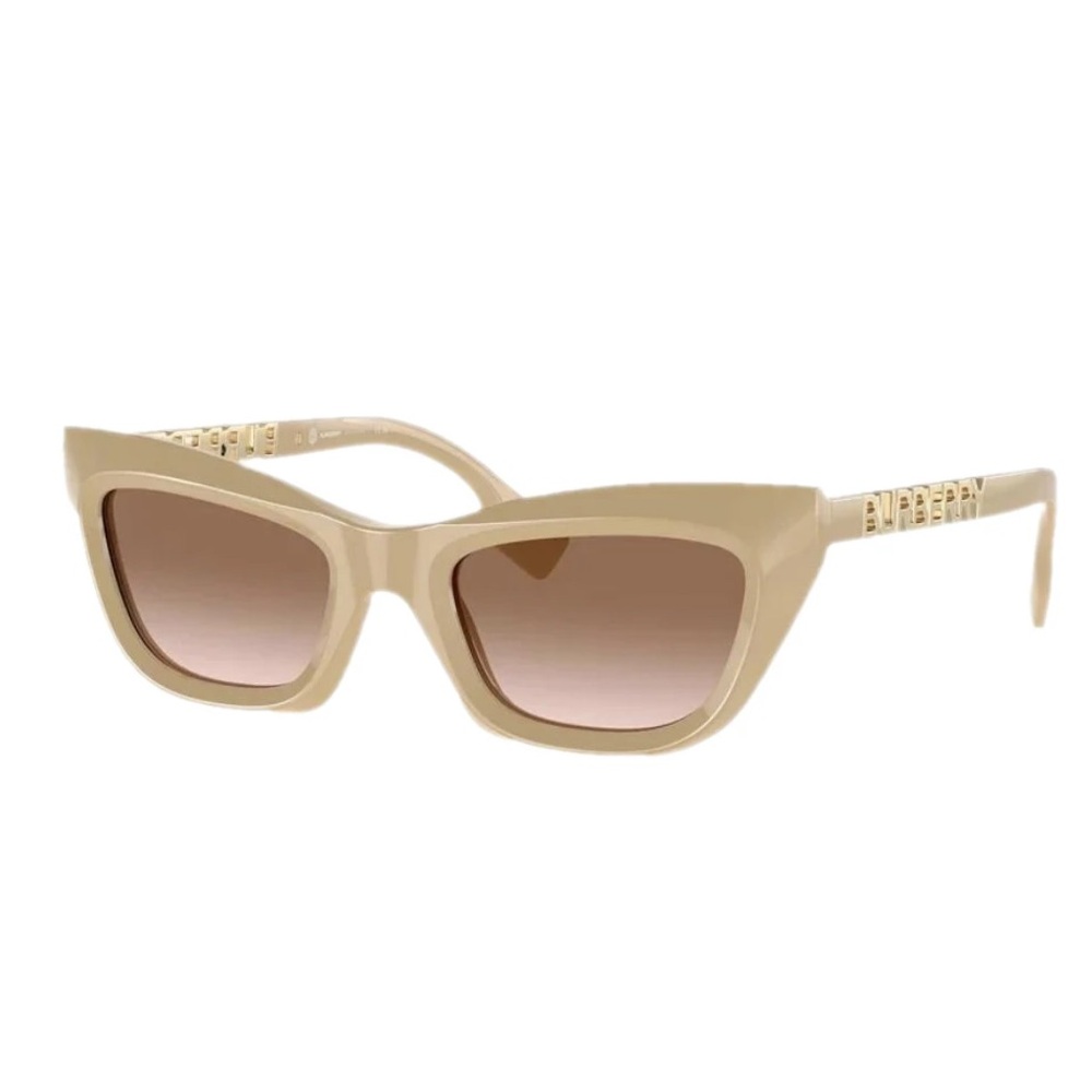 NEW BURBERRY CAT EYE SUNGLASSES BE4409 4092/13 BEIGE BROWN EYEWEAR BE4409 409213 - Picture 1 of 7